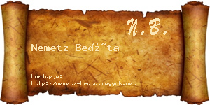 Nemetz Beáta névjegykártya
